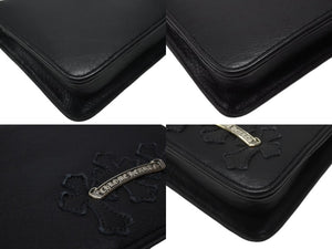 極美品 CHROME HEARTS クロムハーツ The Night ザ ナイト ハンドバッグ セメタリークロスパッチ ダガージップ ブラック 中古 4b004589