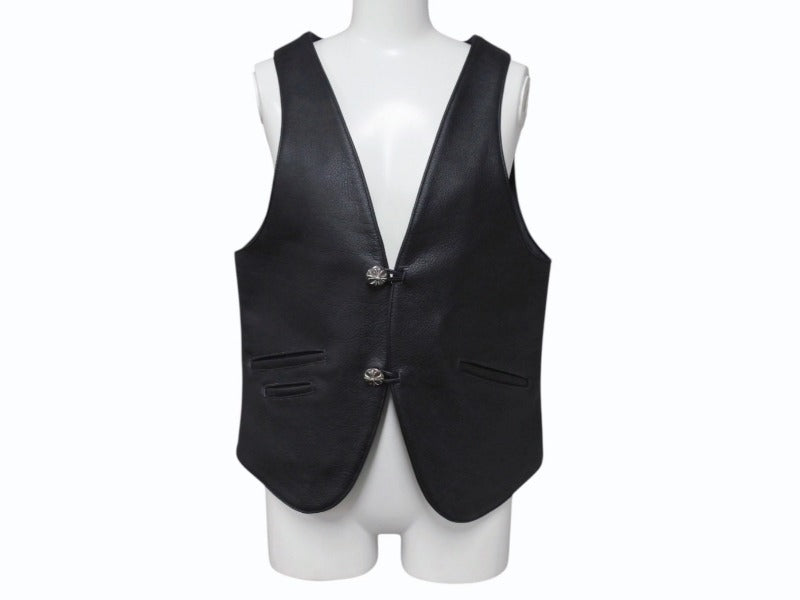 CHROME HEARTS ダガージップ ニットベスト カシミヤ100 Mサイズ CHROME HEARTS ダガージップ ニットベスト カシミヤ100 Mサイズ