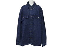 Load image into Gallery viewer, 極美品 CHROME HEARTS クロムハーツ WORK DOG ワークドッグ デニム長袖シャツ サイズXL クロスボール インディゴブルー 中古 4b004596