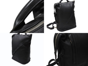 極美品 CHROME HEARTS クロムハーツ EAT YOU WHOLE 3WAYバッグ ダガージップ クロスボール レザー シルバー925 ブラック 中古 4b004597
