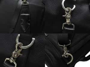 極美品 CHROME HEARTS クロムハーツ EAT YOU WHOLE 3WAYバッグ ダガージップ クロスボール レザー シルバー925 ブラック 中古 4b004597