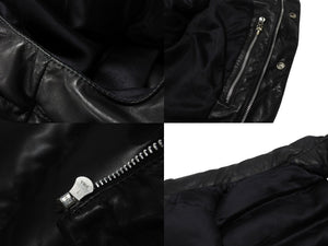CHROME HEARTS クロムハーツ STIFF スティッフ レザーダウンベスト サイズXS クロスボール ダガージップ ラムレザー ブラック 美品 中古 4b004600