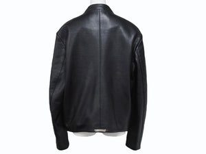 極美品 CHROME HEARTS クロムハーツ RACING 2 レーシング2 シングルライダースジャケット サイズL ダガージップ ブラック 中古 4b004601