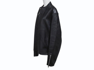 極美品 CHROME HEARTS クロムハーツ RACING 2 レーシング2 シングルライダースジャケット サイズL ダガージップ ブラック 中古 4b004601