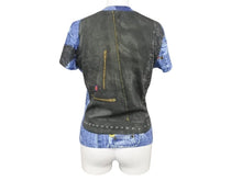 Load image into Gallery viewer, 極美品 Christian Dior クリスチャンディオール デニムプリント 半袖Tシャツ 1A12055021 サイズ40 トロンプルイユ ガリアーノ期 中古 4b007614