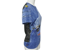 Load image into Gallery viewer, 極美品 Christian Dior クリスチャンディオール デニムプリント 半袖Tシャツ 1A12055021 サイズ40 トロンプルイユ ガリアーノ期 中古 4b007614