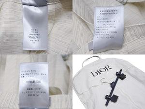 新品未使用 Christian Dior クリスチャンディオール プリーツ ロングスカート 393C902A5845 サイズU ウール リネン アイボリー 中古 4b004622