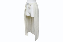 Load image into Gallery viewer, 新品未使用 Christian Dior クリスチャンディオール プリーツ ロングスカート 393C902A5845 サイズU ウール リネン アイボリー 中古 4b004622