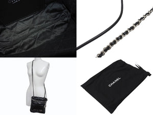 極美品 CHANEL シャネル シャネル22 ミニ チェーンショルダーバッグ AS3980 ランダム番台 カーフスキン ブラック 中古 4c069520