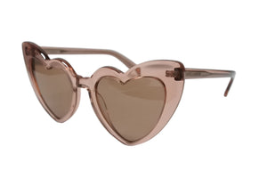 SAINT LAURENT サンローラン サングラス ハート型 クリアフレーム SL181LOULOU プラスチック ピンク 54□21-145 美品 中古 4b00465
