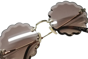 Chloe クロエ サングラス メガネ べっ甲柄 CE142S 742 プラスチック ゴールド金具 ブラウン 美品 中古 4b004630