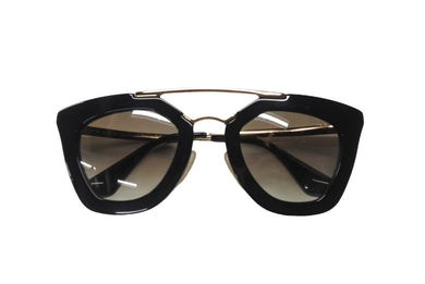 PRADA プラダ サングラス サイドロゴ SPR AB-0A7 ブラック ゴールド サイズ49□26 美品 中古 4b004631