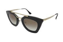 Load image into Gallery viewer, PRADA プラダ サングラス サイドロゴ SPR AB-0A7 ブラック ゴールド サイズ49□26 美品 中古 4b004631