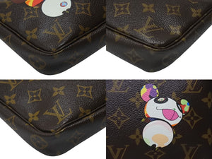 極美品 LOUIS VUITTON ルイヴィトン ポシェット アクセソワール アクセサリーポーチ M51981 村上隆 モノグラム パンダ 中古 4b004632