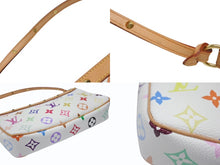 Load image into Gallery viewer, 極美品 LOUIS VUITTON ルイヴィトン ポシェット アクセソワール アクセサリーポーチ M92649 ホワイト マルチカラー 村上隆 中古 4b004633