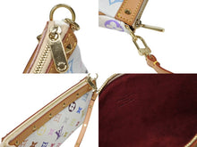 Load image into Gallery viewer, 極美品 LOUIS VUITTON ルイヴィトン ポシェット アクセソワール アクセサリーポーチ M92649 ホワイト マルチカラー 村上隆 中古 4b004633