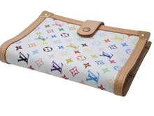 画像をギャラリービューアに読み込む, [USED/中古]LOUIS VUITTON ルイ・ヴィトン 手帳カバー アジェンダPM ホワイト マルチカラー PVC ヌメ皮 ゴールド金具 Aランク 中古 4b004634