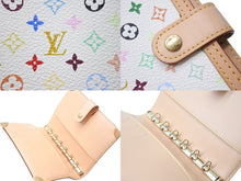 画像をギャラリービューアに読み込む, [USED/中古]LOUIS VUITTON ルイ・ヴィトン 手帳カバー アジェンダPM ホワイト マルチカラー PVC ヌメ皮 ゴールド金具 Aランク 中古 4b004634