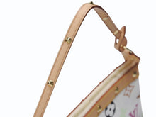 Load image into Gallery viewer, 極美品 LOUIS VUITTON ルイヴィトン ポシェット アクセソワール アクセサリーポーチ M92649 ホワイト マルチカラー 村上隆 中古 4b004636