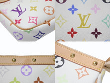 Load image into Gallery viewer, 極美品 LOUIS VUITTON ルイヴィトン ポシェット アクセソワール アクセサリーポーチ M92649 ホワイト マルチカラー 村上隆 中古 4b004636