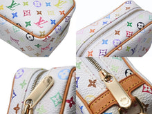 画像をギャラリービューアに読み込む, 極美品 LOUIS VUITTON ルイヴィトン トゥルース ワピティ ポーチ M58033 モノグラム マルチカラー ホワイト 村上隆 中古 4b004637