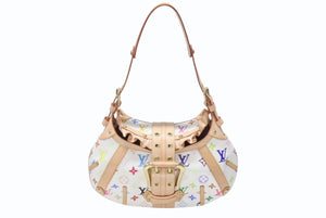 新品同様 LOUIS VUITTON ルイヴィトン テダPM ハンドバッグ モノグラム 村上隆 ブロン M92348 マルチカラー ホワイト 中古 4b004639