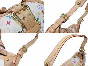 新品同様 LOUIS VUITTON ルイヴィトン テダPM ハンドバッグ モノグラム 村上隆 ブロン M92348 マルチカラー ホワイト 中古 4b004639