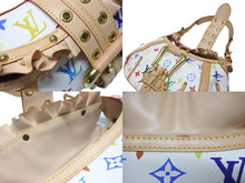 Load image into Gallery viewer, 新品同様 LOUIS VUITTON ルイヴィトン テダPM ハンドバッグ モノグラム 村上隆 ブロン M92348 マルチカラー ホワイト 中古 4b004639