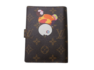 LOUIS VUITTON ルイヴィトン 手帳カバー アジェンダPM モノグラムパンダ 村上隆 R20011 ブラウン マルチカラー 美品 中古 4b004640