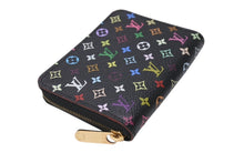 画像をギャラリービューアに読み込む, 極美品 LOUIS VUITTON ルイヴィトン ジッピー コインパース 小銭入れ M66549 モノグラム マルチカラー ブラック 村上隆 中古 4b004641