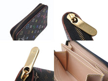 画像をギャラリービューアに読み込む, 極美品 LOUIS VUITTON ルイヴィトン ジッピー コインパース 小銭入れ M66549 モノグラム マルチカラー ブラック 村上隆 中古 4b004641