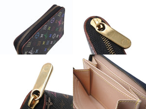 極美品 LOUIS VUITTON ルイヴィトン ジッピー コインパース 小銭入れ M66549 モノグラム マルチカラー ブラック 村上隆 中古 4b004641
