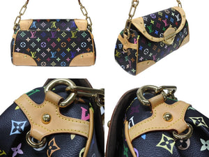 極美品 LOUIS VUITTON ルイヴィトン ショルダーバッグ M40204 ビバリーMM モノグラムマルチカラー ブラック ゴールド金具 中古 4b004642