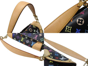 極美品 LOUIS VUITTON ルイヴィトン ショルダーバッグ M40204 ビバリーMM モノグラムマルチカラー ブラック ゴールド金具 中古 4b004642