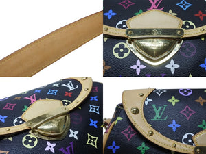 極美品 LOUIS VUITTON ルイヴィトン ショルダーバッグ M40204 ビバリーMM モノグラムマルチカラー ブラック ゴールド金具 中古 4b004642