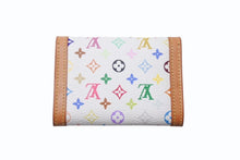 画像をギャラリービューアに読み込む, 極美品 LOUIS VUITTON ルイヴィトン ポルトモネ プラ コインケース 小銭入れ M92657 モノグラム マルチカラー ホワイト 村上隆 中古 4b004644