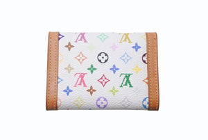 極美品 LOUIS VUITTON ルイヴィトン ポルトモネ プラ コインケース 小銭入れ M92657 モノグラム マルチカラー ホワイト 村上隆 中古 4b004644