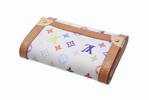 極美品 LOUIS VUITTON ルイヴィトン ポルトモネ プラ コインケース 小銭入れ M92657 モノグラム マルチカラー ホワイト 村上隆 中古 4b004644