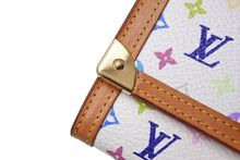 画像をギャラリービューアに読み込む, 極美品 LOUIS VUITTON ルイヴィトン ポルトモネ プラ コインケース 小銭入れ M92657 モノグラム マルチカラー ホワイト 村上隆 中古 4b004644