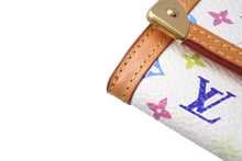 画像をギャラリービューアに読み込む, 極美品 LOUIS VUITTON ルイヴィトン ポルトモネ プラ コインケース 小銭入れ M92657 モノグラム マルチカラー ホワイト 村上隆 中古 4b004644