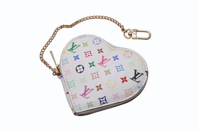 極美品 LOUIS VUITTON ルイヴィトン ポルトモネ クール コインケース 小銭入れ M60040 モノグラム マルチカラー ホワイト 村上隆 中古 4b004645