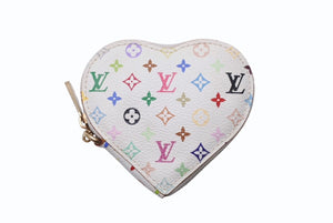 極美品 LOUIS VUITTON ルイヴィトン ポルトモネ クール コインケース 小銭入れ M60040 モノグラム マルチカラー ホワイト 村上隆 中古 4b004645