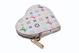 極美品 LOUIS VUITTON ルイヴィトン ポルトモネ クール コインケース 小銭入れ M60040 モノグラム マルチカラー ホワイト 村上隆 中古 4b004645