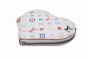極美品 LOUIS VUITTON ルイヴィトン ポルトモネ クール コインケース 小銭入れ M60040 モノグラム マルチカラー ホワイト 村上隆 中古 4b004645