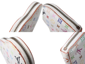 極美品 LOUIS VUITTON ルイヴィトン ポルトモネ クール コインケース 小銭入れ M60040 モノグラム マルチカラー ホワイト 村上隆 中古 4b004645