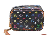 画像をギャラリービューアに読み込む, 極美品 LOUIS VUITTON ルイヴィトン ポーチ トゥルース ワピティ ポーチ M58034 モノグラム マルチカラー ブラック 村上隆 中古 4b004647