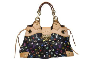 LOUIS VUITTON ルイヴィトン モノグラム マルチカラー 村上隆 ウルスラ ブラック ハンドバッグ M40124 美品 中古 4b004649