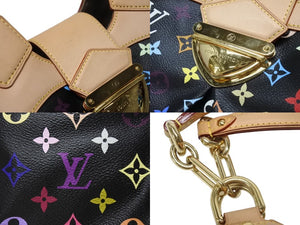 LOUIS VUITTON ルイヴィトン モノグラム マルチカラー 村上隆 ウルスラ ブラック ハンドバッグ M40124 美品 中古 4b004649