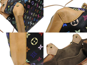 LOUIS VUITTON ルイヴィトン モノグラム マルチカラー 村上隆 ウルスラ ブラック ハンドバッグ M40124 美品 中古 4b004649