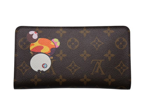 極美品 LOUIS VUITTON ルイ ヴィトン × 村上隆 コラボ 長財布 M61729 パンダ ポルトモネジップ モノグラムキャンバス 中古 4b004650